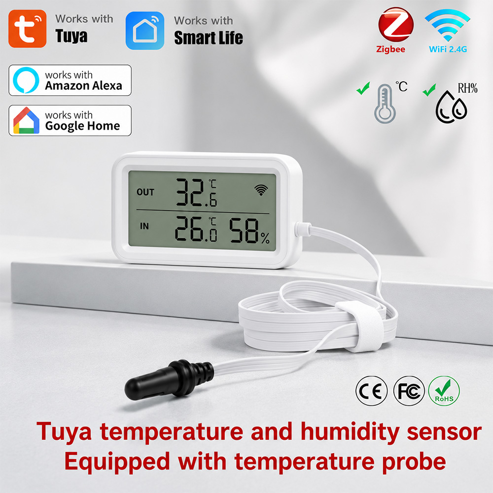 Planted Aquarium Temperature - Tuya Zigbee WiFi Temp Humidity Sensor