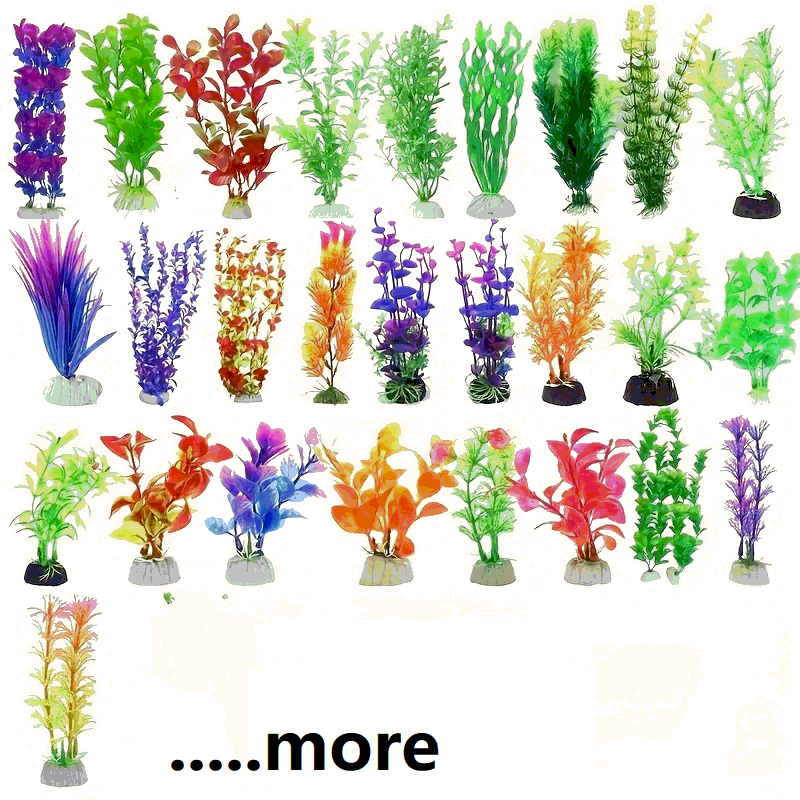 Aquarium Planted Substrate - Artificial Underwater Plastic Plants Aquarium Fish