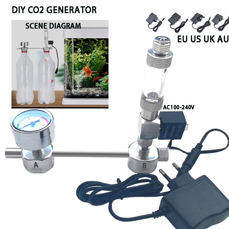 Planted Aquarium Co2 - Aquarium DIY CO2 generator system kit