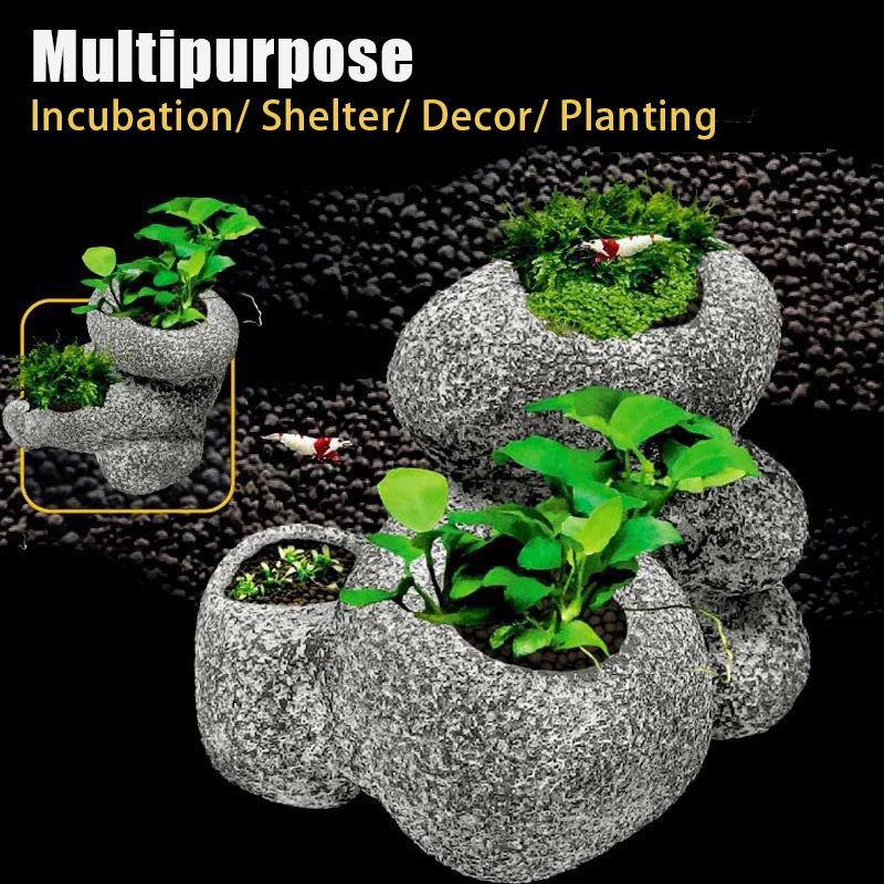 Aquarium Plant Growth - Fish Shrimp Incubation Shelter Cave Multipurpose
