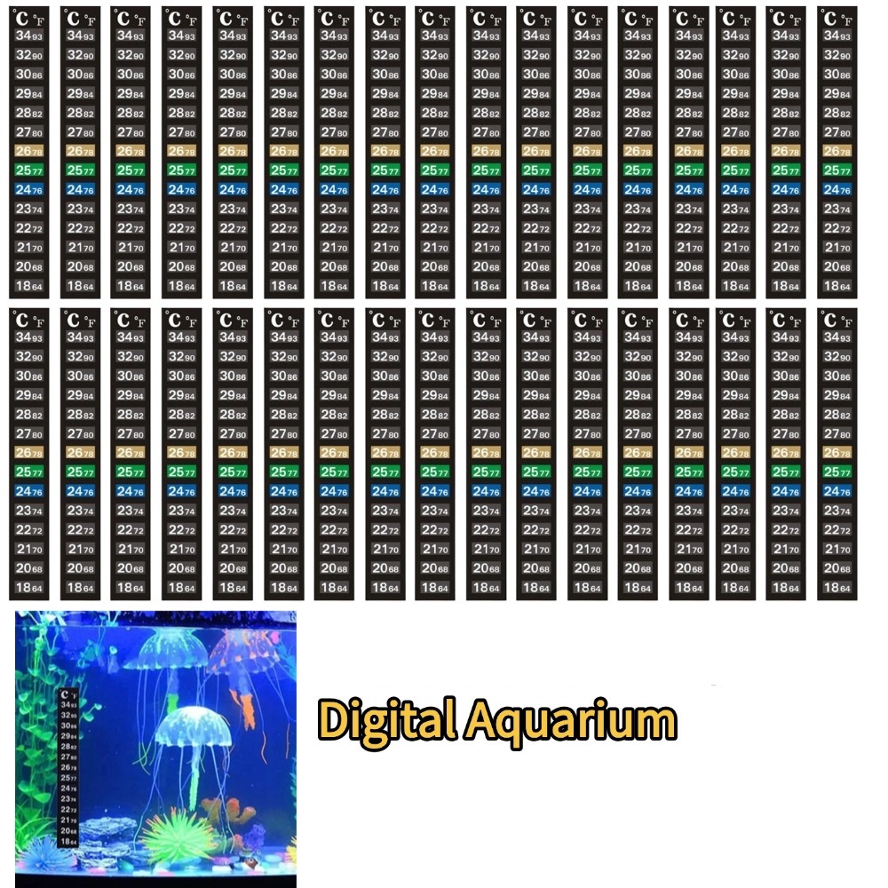 Planted Aquarium Temperature - 1/5pcs Digital Aquarium Home Stick-on Thermometer