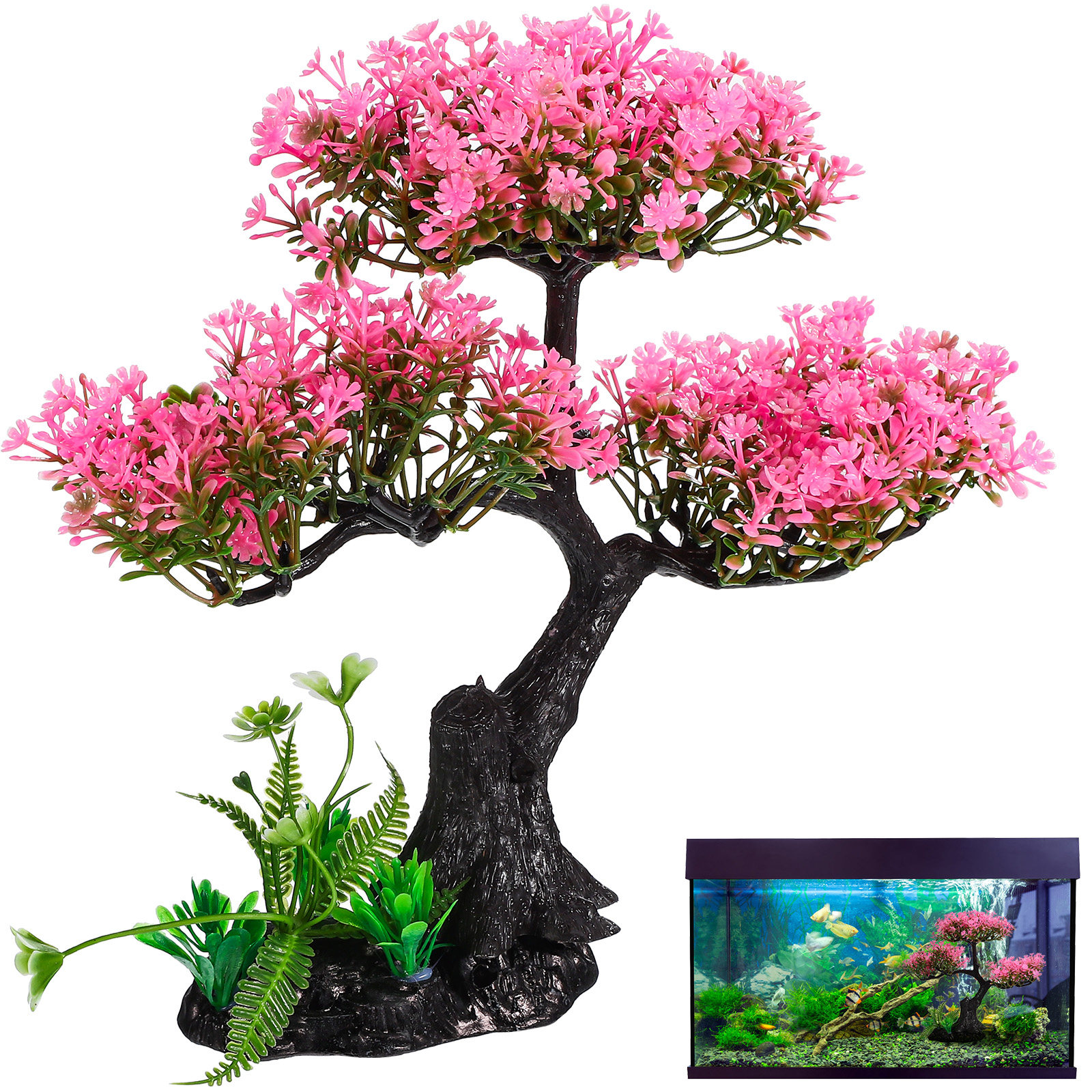 Artificial Plants Indoor Aquar - Aquarium Planted Substrate reseña y precio