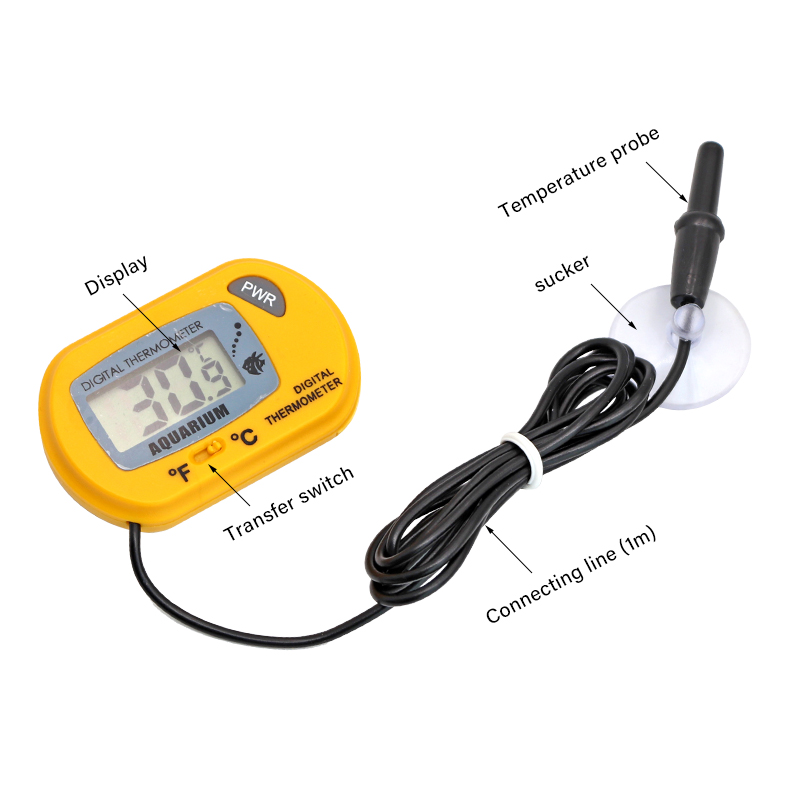 Fish Tank Thermometer LCD Digi - Planted Aquarium Temperature reseña y precio