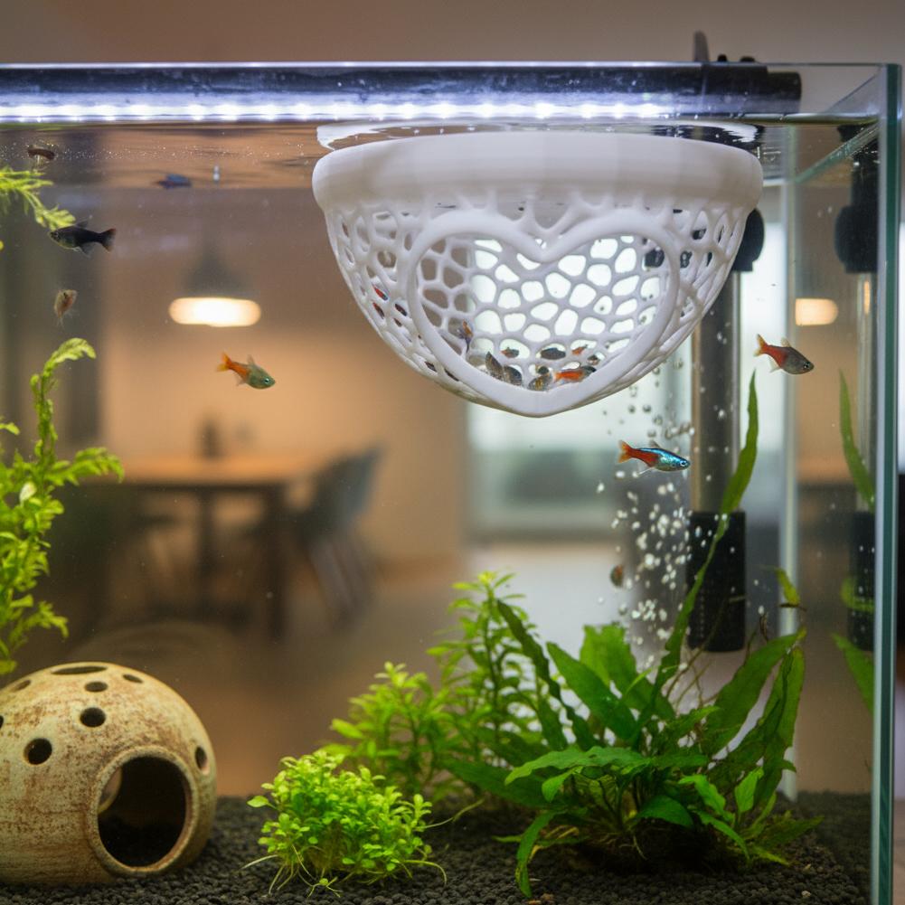 Heart-Shaped Aquarium Hideaway - Planted Aquarium Without Fish reseña y precio