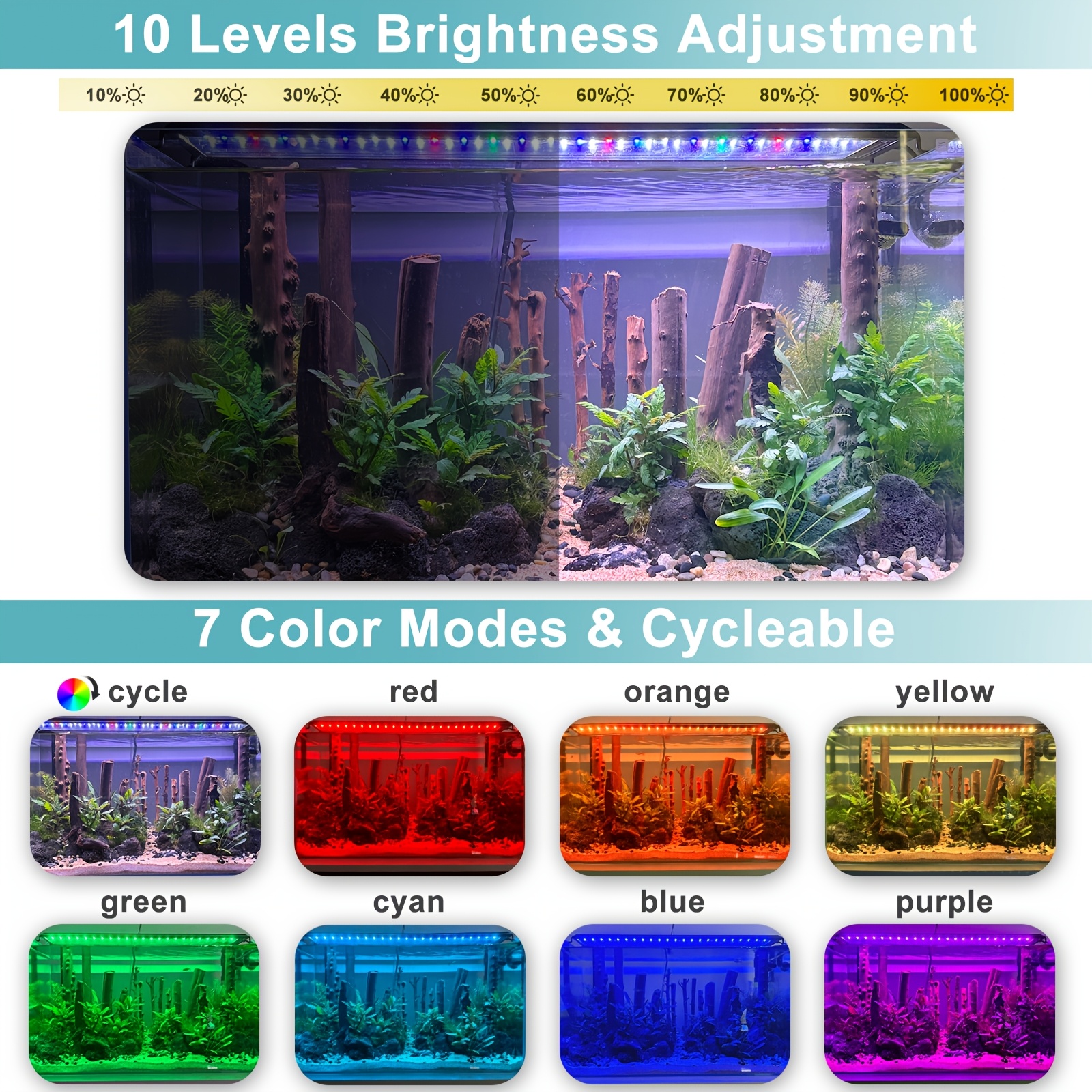 12-43 Inch Aquarium Light Prog - Planted Aquarium Without Fish reseña y precio