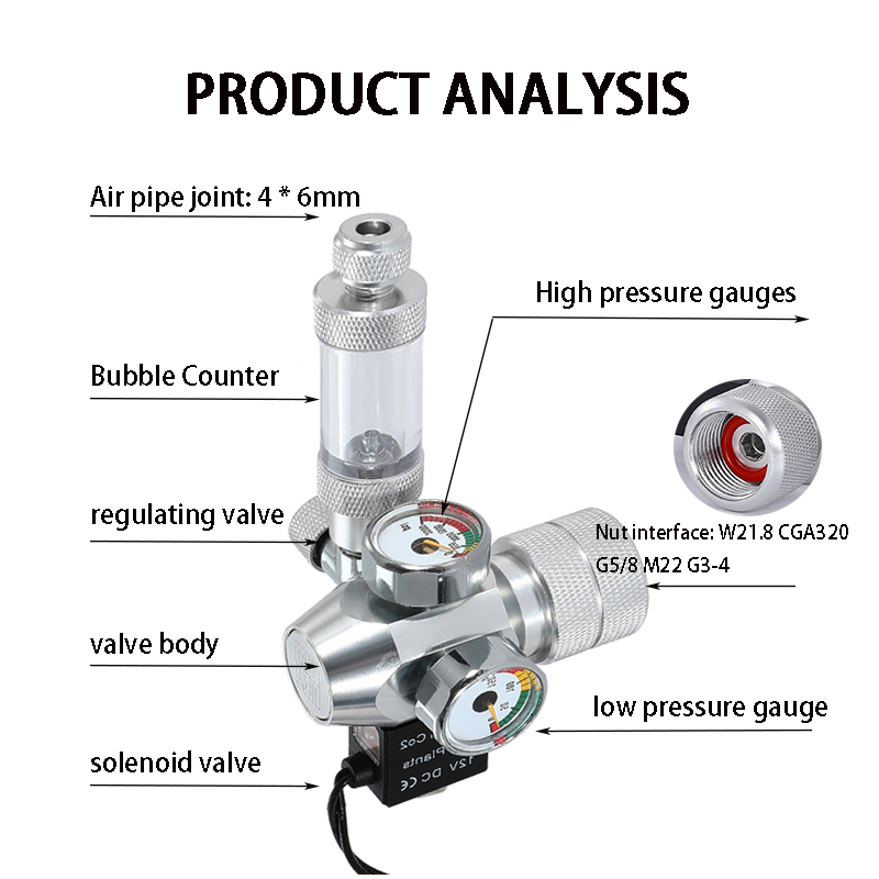 New DIY Aquarium CO2 Regulator - Planted Aquarium Co2 reseña y precio