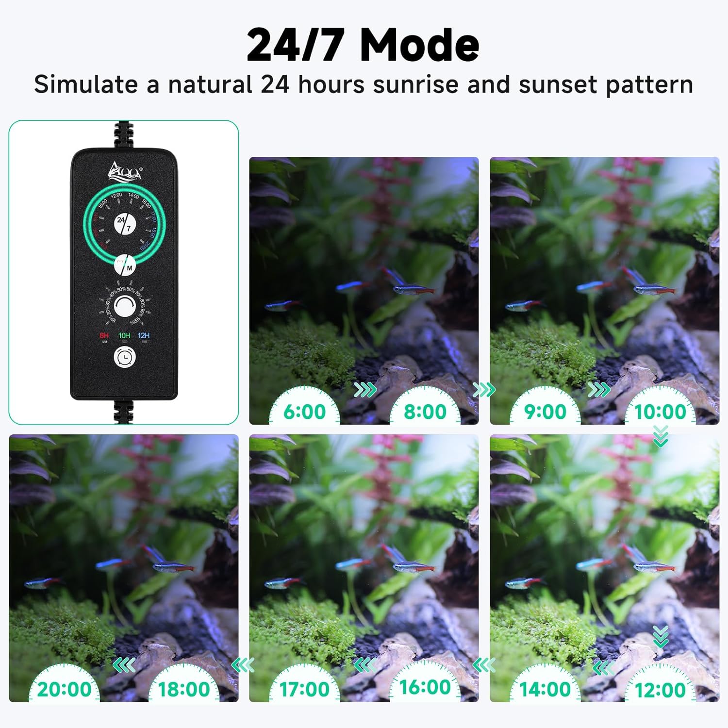 LED Aquarium Light, 24/7 Mode  - Aquarium Plant Images reseña y precio