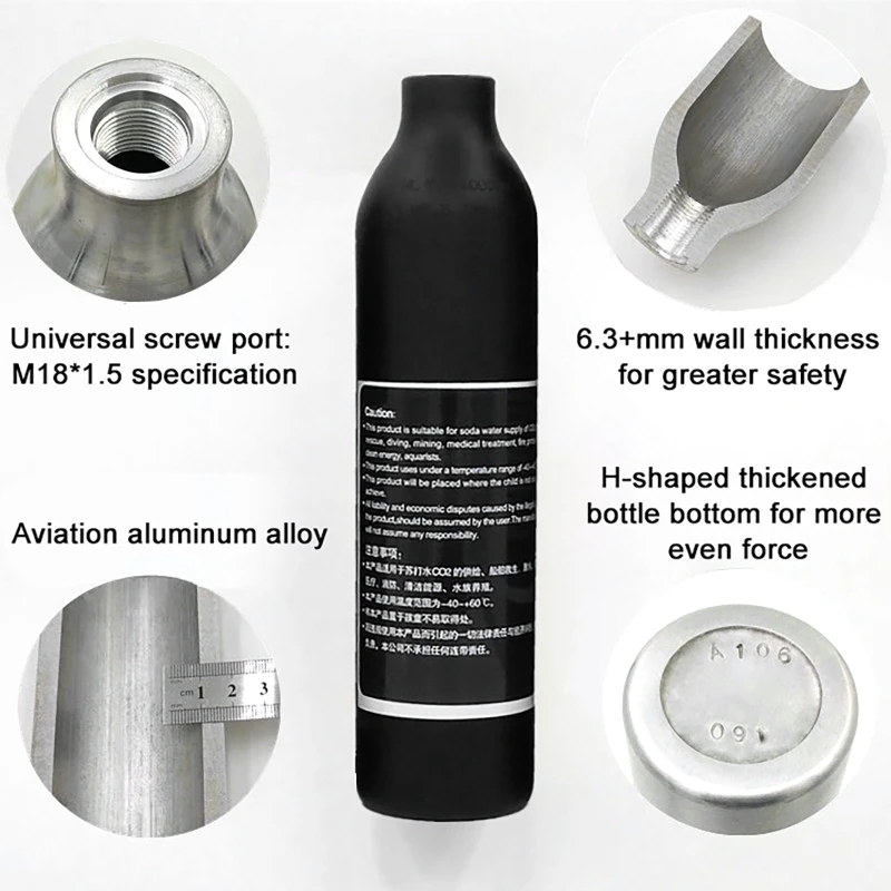 High Pressure Bottle Thread M1 - Planted Aquarium Co2 reseña y precio